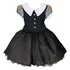 Vestido Infantil Wandinha Addams Vandinha Preto Com Glitter