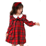Vestido Infantil Xadrez Gola