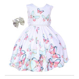 Vestido Infanto Juvenil Jardim Encantado Borboleta