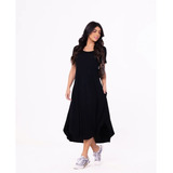 Vestido Jany Viscolycra Preto