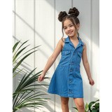 Vestido Jeans Infantil Menina