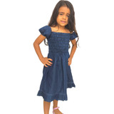 Vestido Jeans Infantil Menina