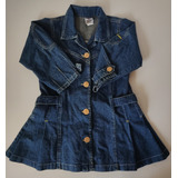 Vestido Jeans Infantil Risco