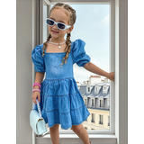 Vestido Jeans Menina Infantil