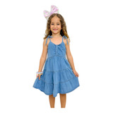 Vestido Jeans Menina Infantil Criança