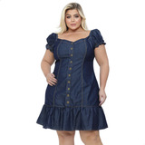 Vestido Jeans Plus Size