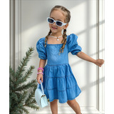 Vestido Jeans Rodado Menina