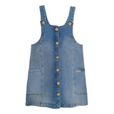 Vestido Jeans Salopete Jardineira