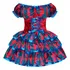Vestido Junino Adulta Luxo Lindo Acinturado Com Saia Armada