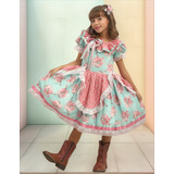 Vestido Junino Infantil Avental