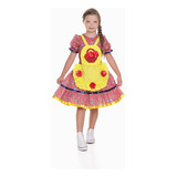 Vestido Junino Vermelho Florido C avental