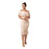 Vestido Justo Midi Renda Ciganinha Com Babado Dj156