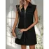 Vestido Justo Sexy Elegante Feminino Colorblock Design Zíper