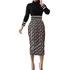 Vestido Justo Sexy Elegante Feminino Colorblock Design Zoans