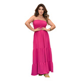 Vestido Lastex Feminino Longo