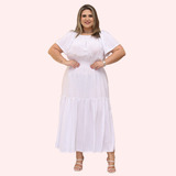 Vestido Lastex Longo Plus