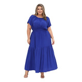 Vestido Lastex Longo Plus