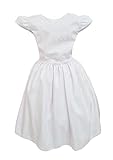 Vestido Lese Infantil Branco Bordado Festa Aniversário Luxo Tamanho 8