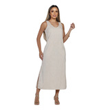 Vestido Linho Feminino Casual