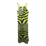 Vestido Longo Acetinado Estampado
