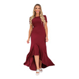 Vestido Longo Babado Barra