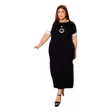 Vestido Longo Bicolor Plus