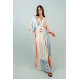 Vestido Longo Bordado Flore