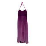 Vestido Longo Camadas Lilas