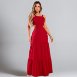 Vestido Longo Com Alcas