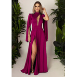 Vestido Longo Com Fenda