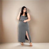 Vestido Longo Com Fenda