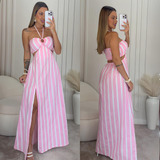 Vestido Longo Com Fenda