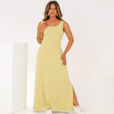 Vestido Longo Com Fenda