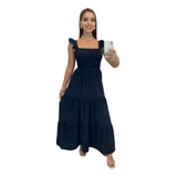 Vestido Longo Com Lastex