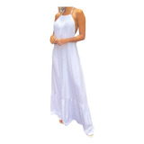 Vestido Longo De Crepe