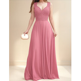 Vestido Longo De Festa Para Madrinha Com Renda No Busto