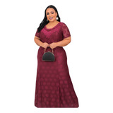 Vestido Longo De Festa Plus Size Aniversario Civil Batizado