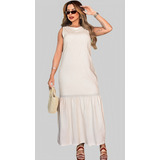 Vestido Longo De Linho