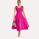 Vestido Longo De Linho