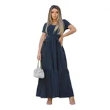 Vestido Longo De Malha
