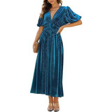 Vestido Longo De Veludo
