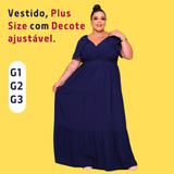 Vestido Longo Decote Cruzado