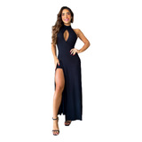 Vestido Longo Decote Fenda