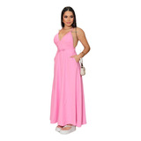 Vestido Longo Decote Frente