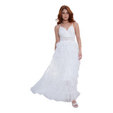 Vestido Longo Detalhe Em