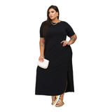 Vestido Longo Elegante Plus