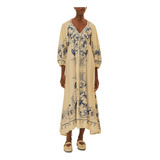 Vestido Longo Estampado Brilho