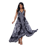 Vestido Longo Estampado Elegante