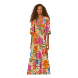 Vestido Longo Estampado Floral