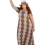 Vestido Longo Estampado Plus